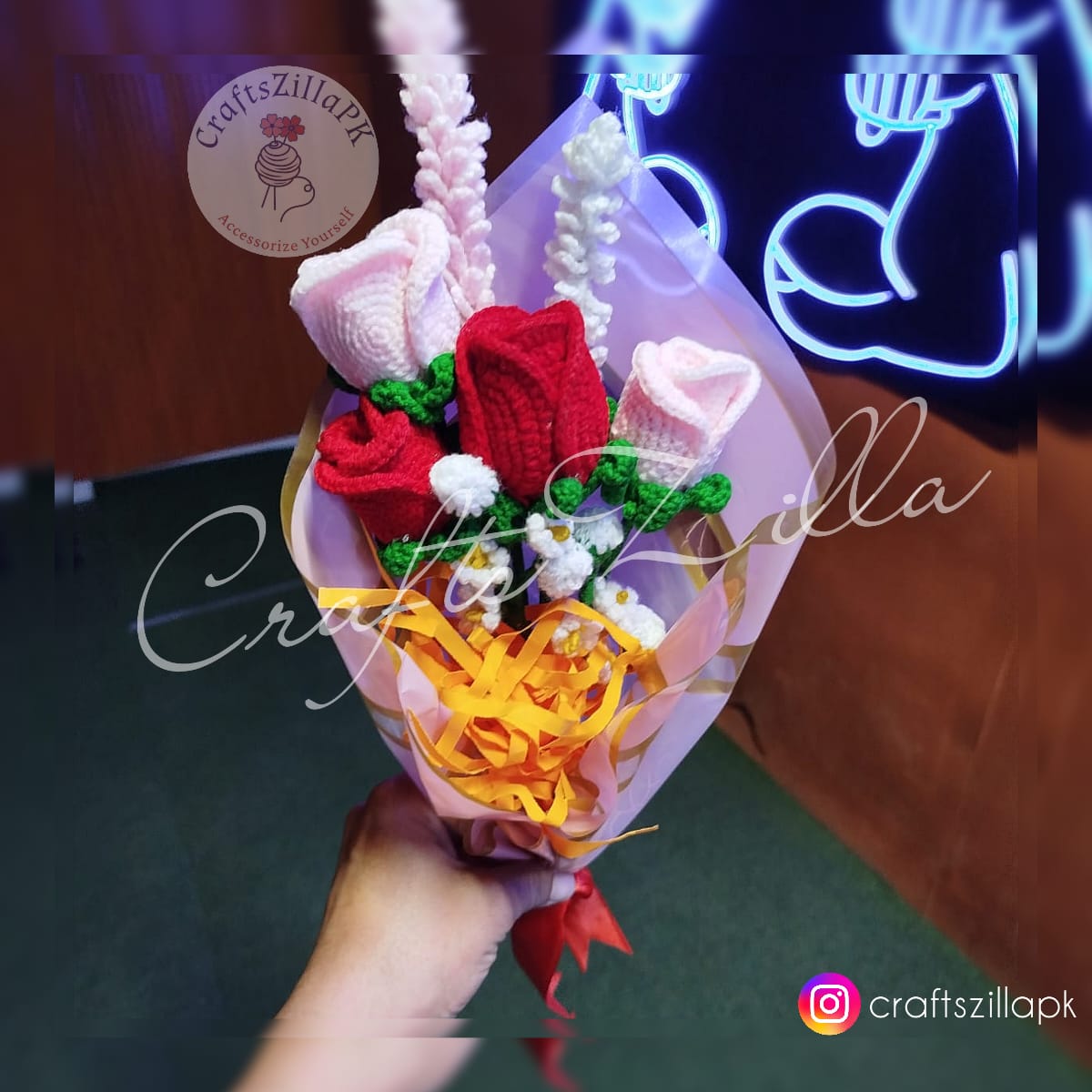 Crochet Assorted Flower Bouquet