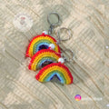 Crochet Rainbow Keychain