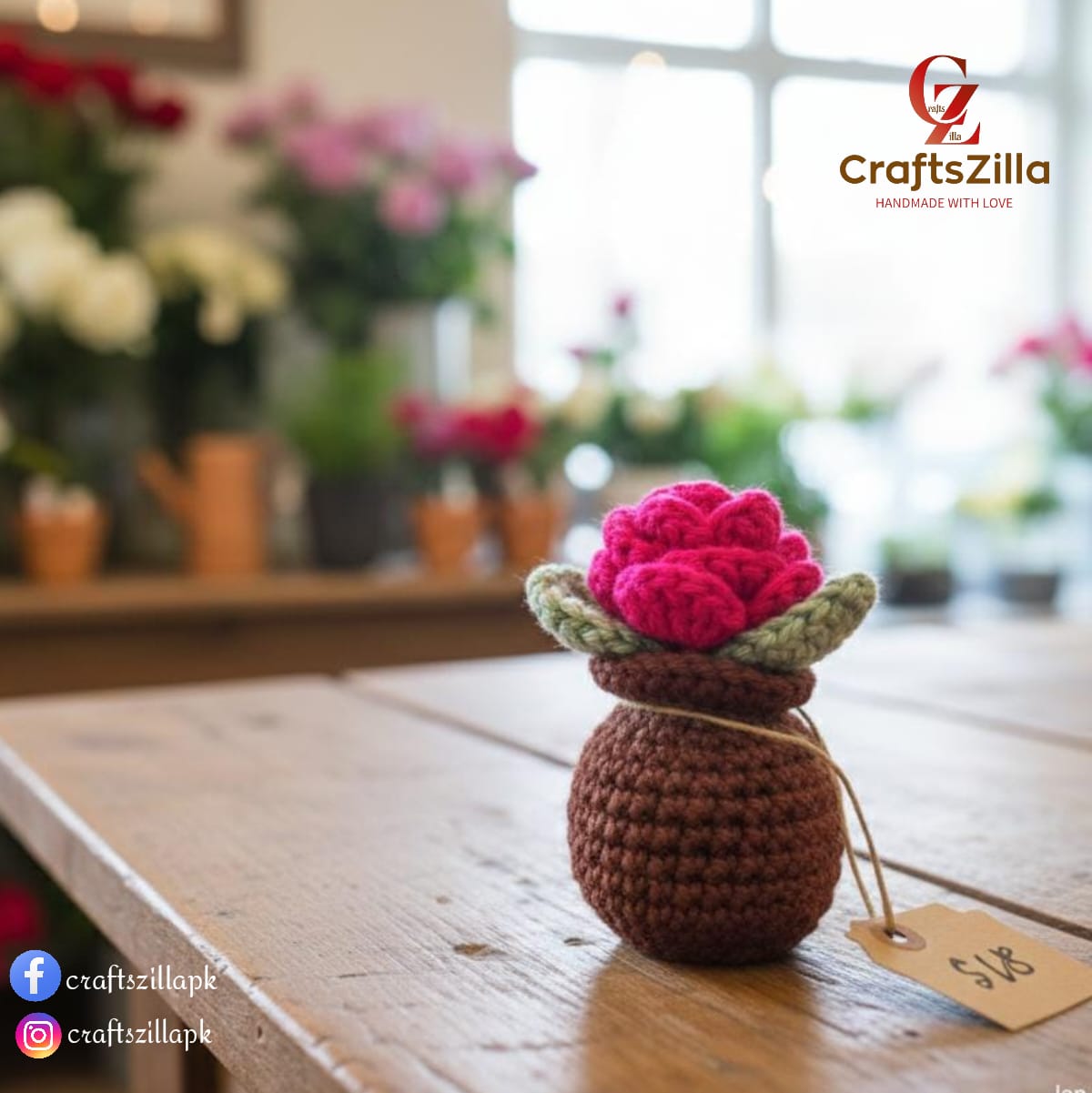 Crochet Mini Flower Vase