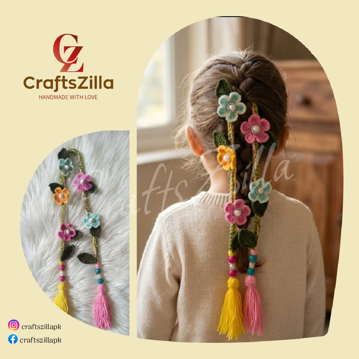 Crochet Floral Hair Paranda