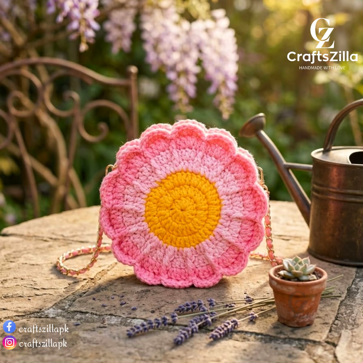 Crochet Flower Bag