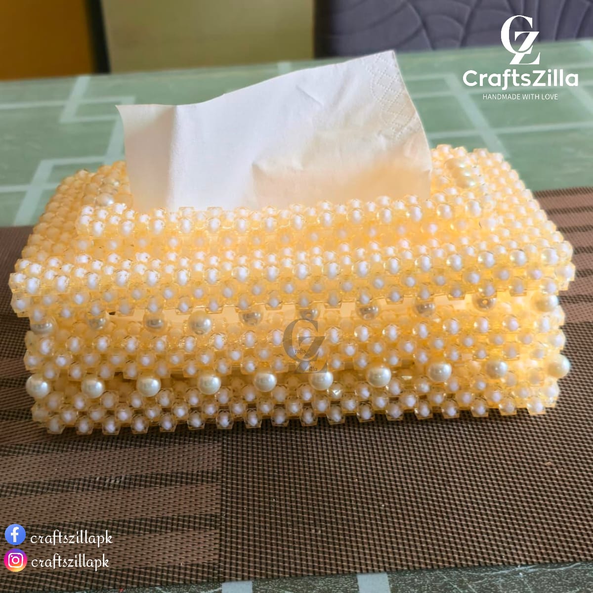 Beaded Tissue Box