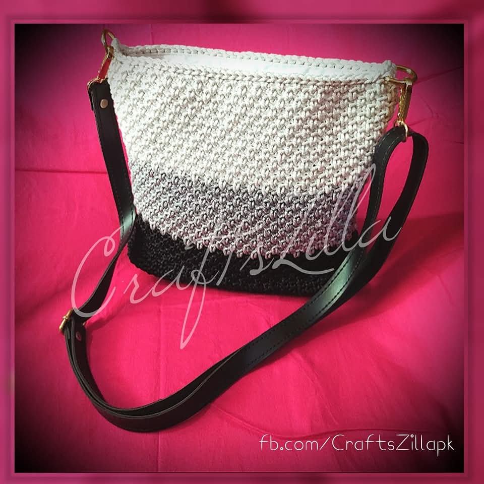 3-tone Crochet Handbag
