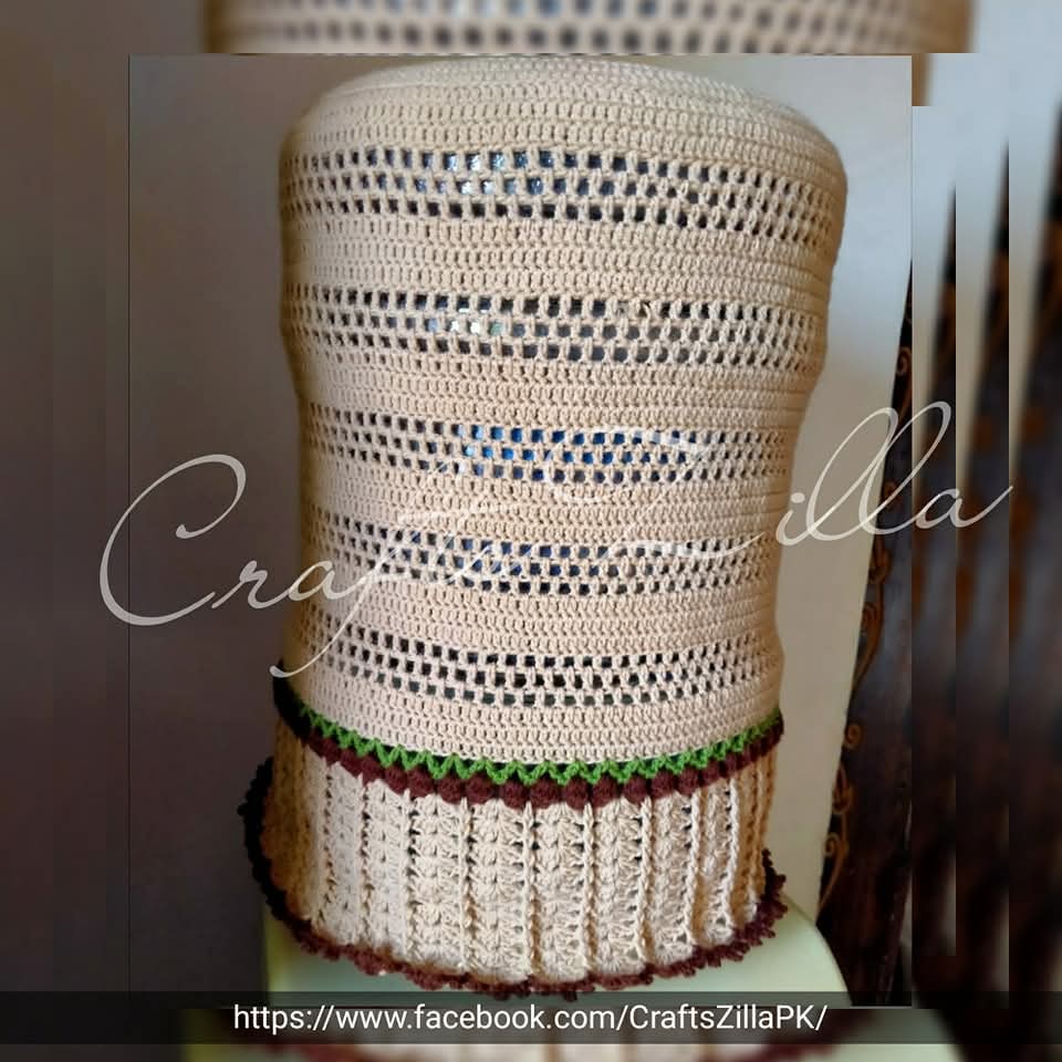 Crochet Water Dispenser Bottle Cover
