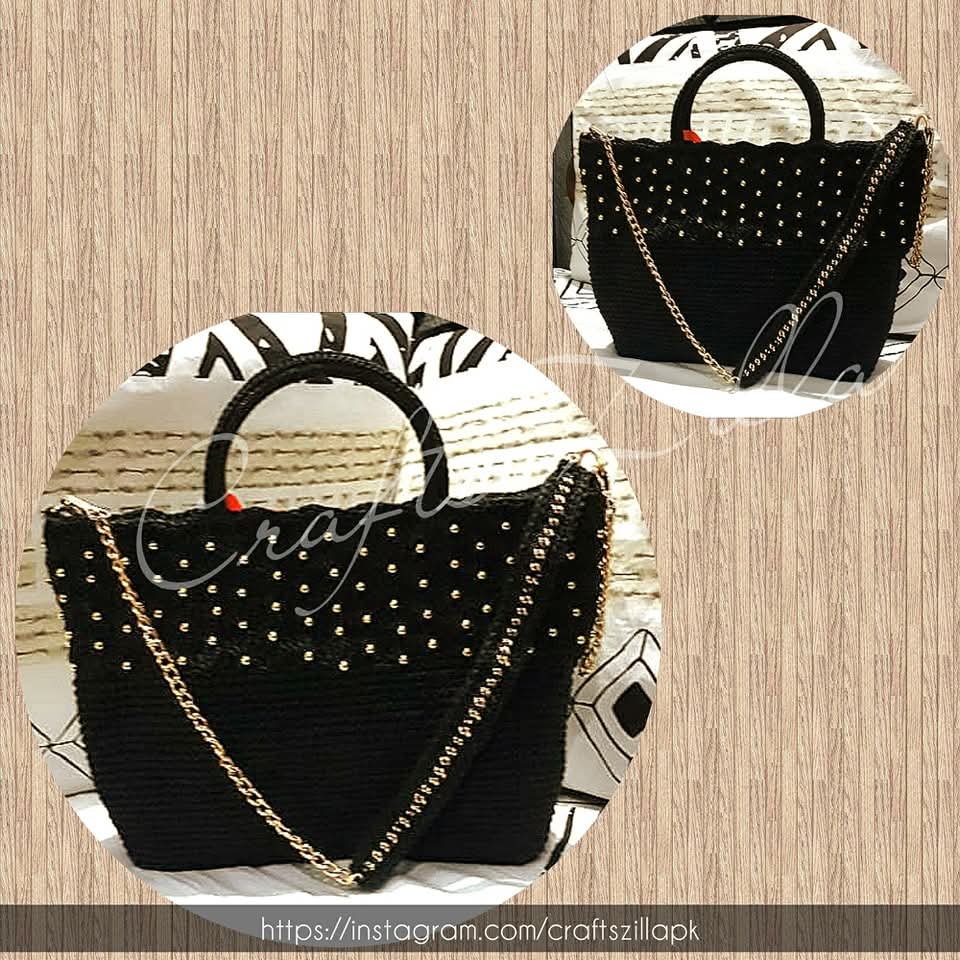 Crochet Detailed Handbag