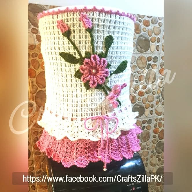 Crochet Floral Water Dispenser Bottle Cover