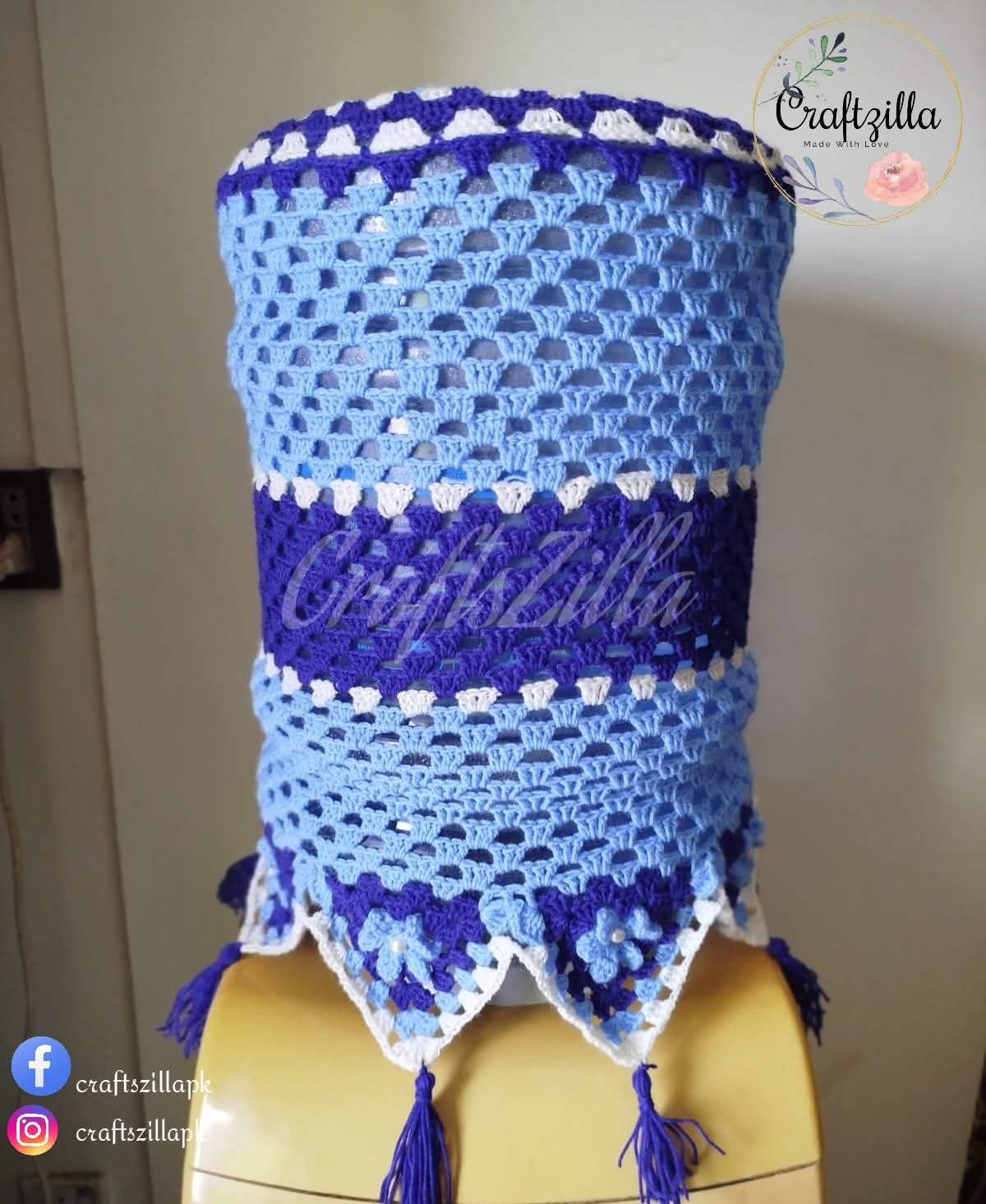 Crochet Water Dispenser Bottle Cover