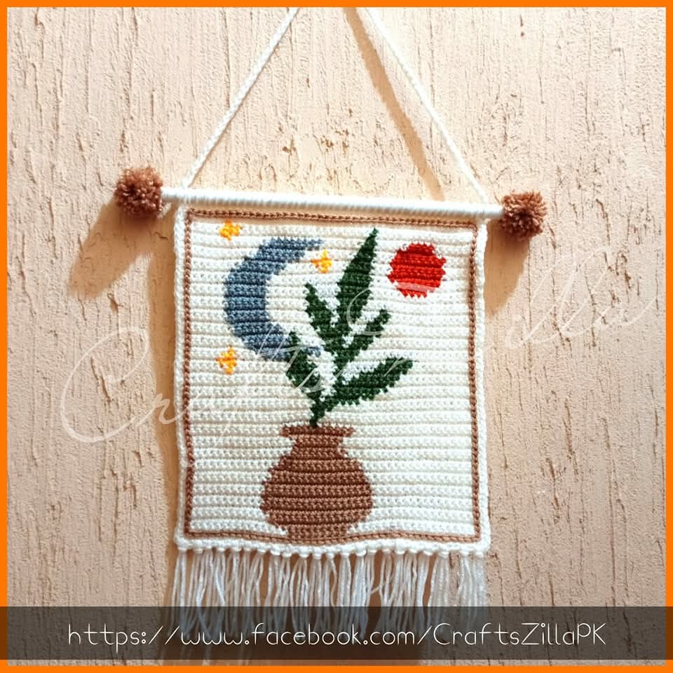Crochet Aesthetic Wall Hanging