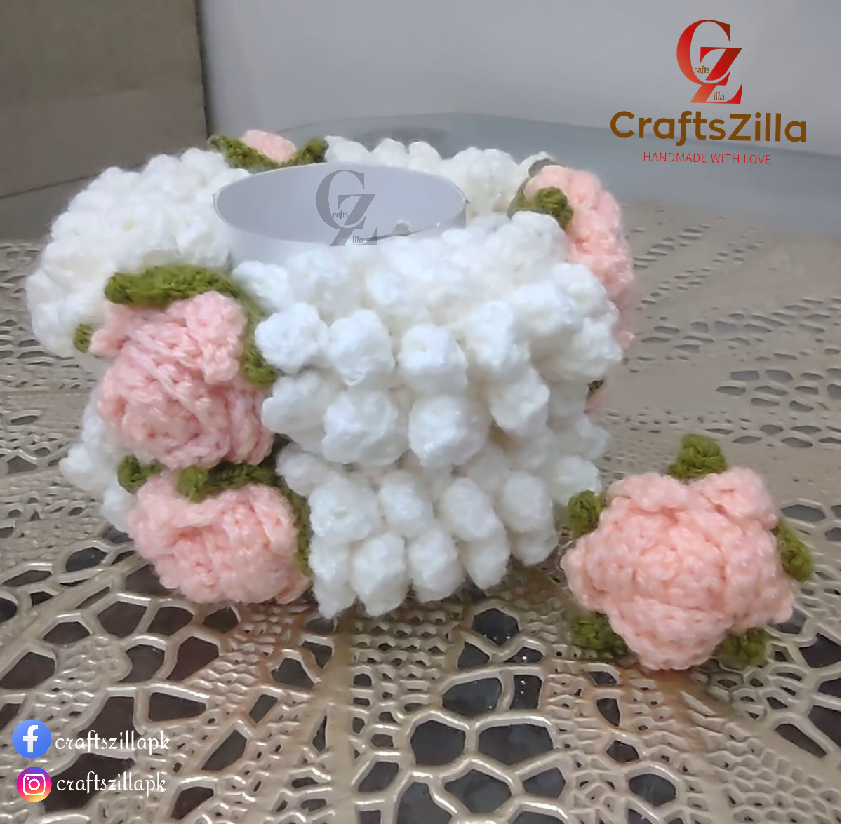 Crochet Gajra + Ring Set