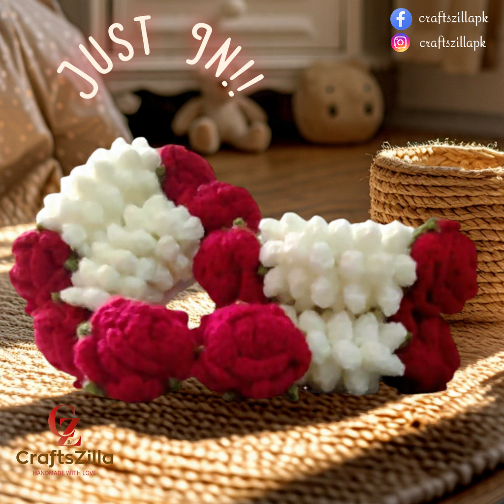 Crochet Gajra + Ring Set