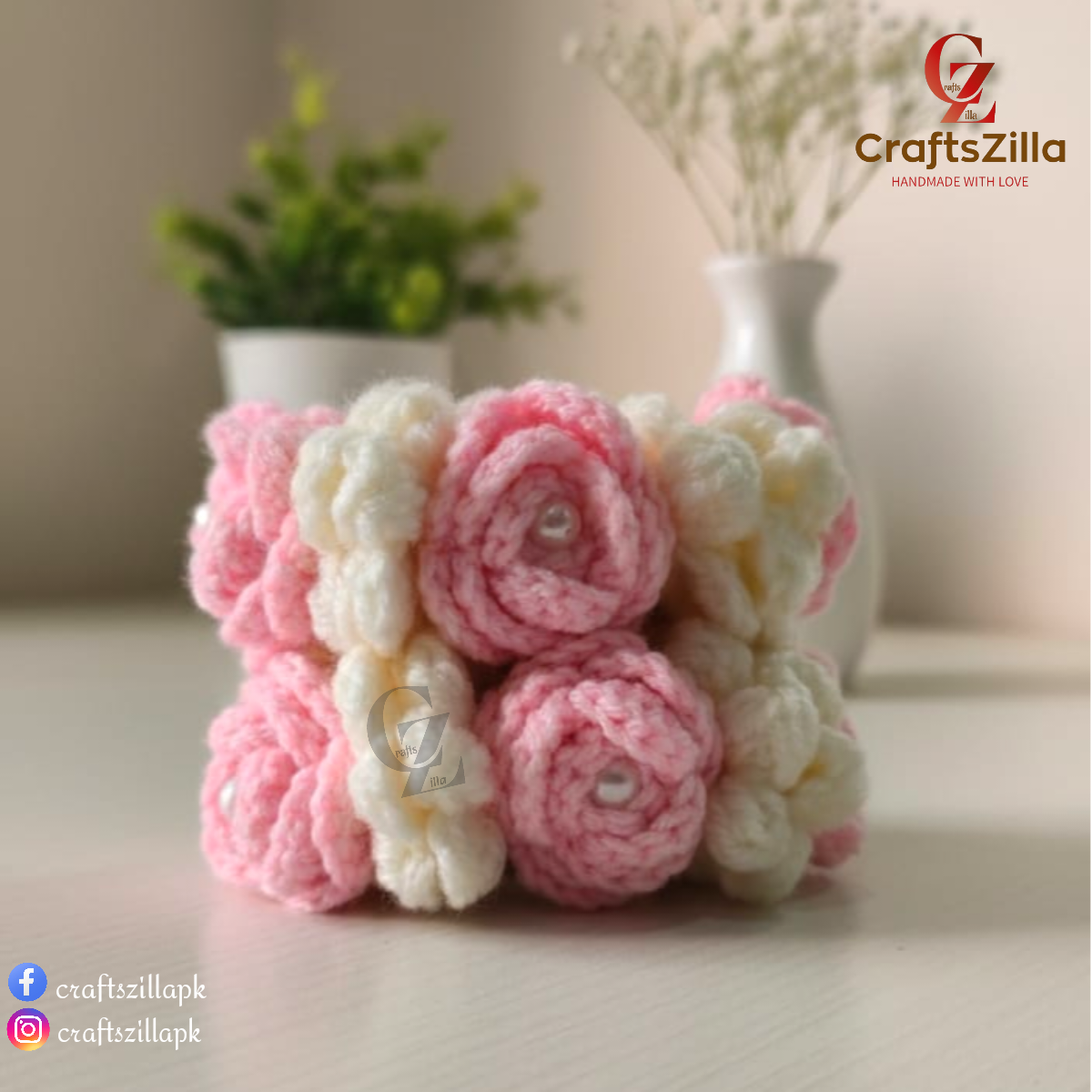 Crochet Gajra + Ring Set