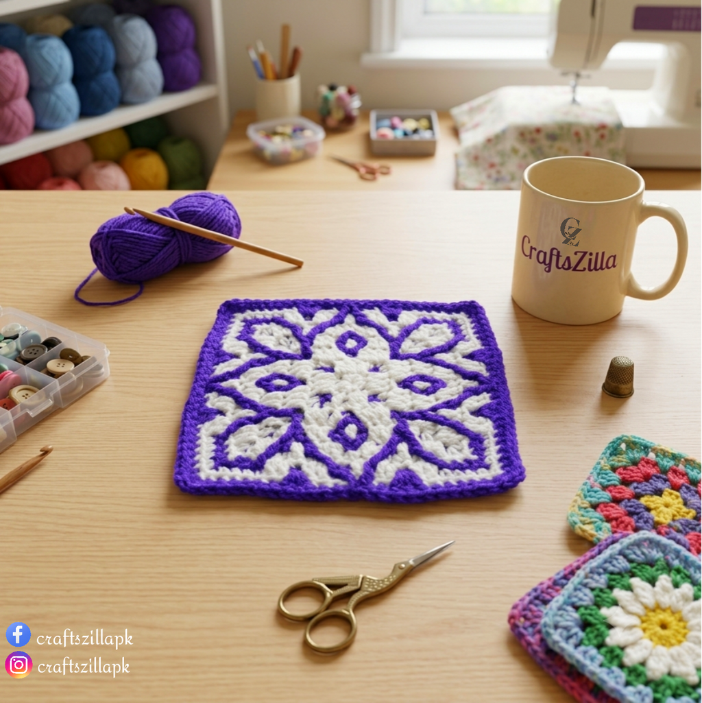 Petalique Crochet Coaster
